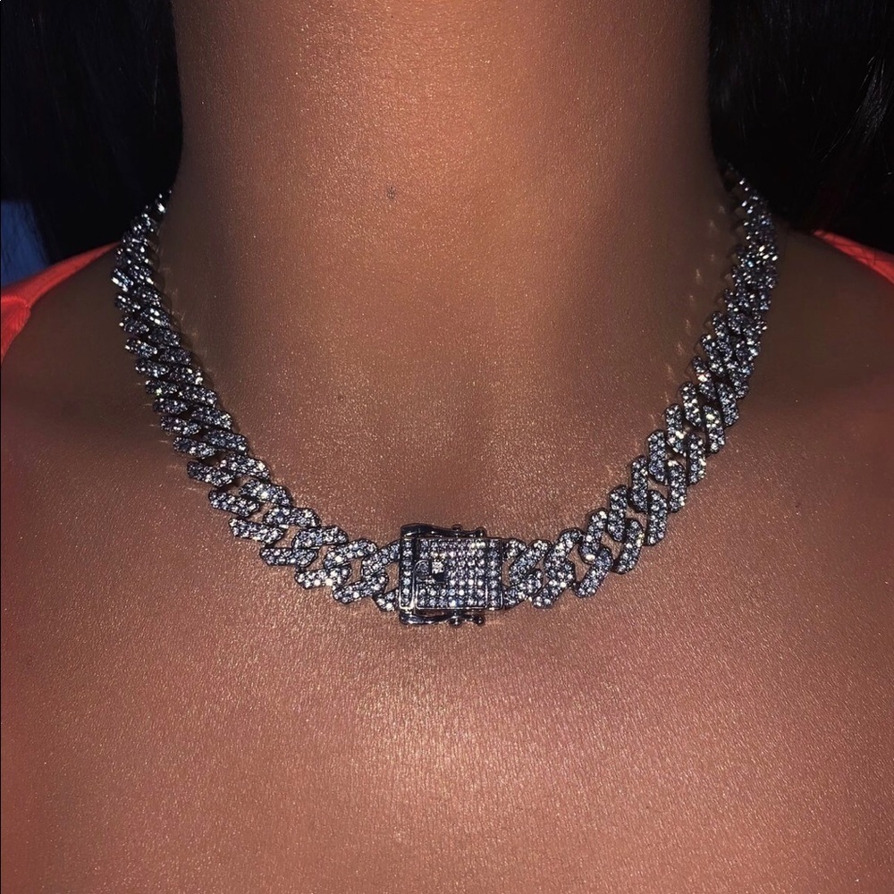 16 inch mini silver Cuban choker - Picture 2 of 7